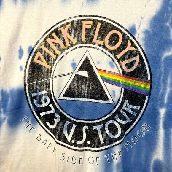 Pink Floyd Dark Side of the Moon 1973 US Tour Rock Tie Dye L - Picture 2 of 5